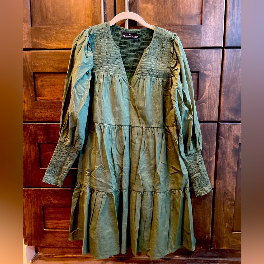 Tuckernuck Pomander Place green dress size small